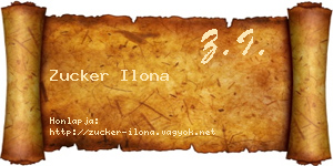 Zucker Ilona névjegykártya